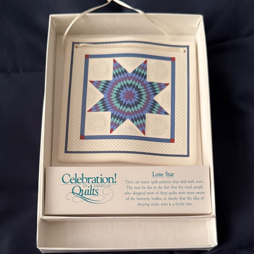 Lone Star Pillow - Blue and White